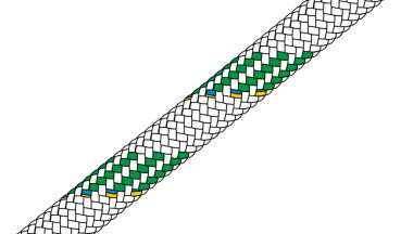 LIROS DYNAMIC PLUS White-Green 8 mm (1 meter)