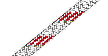 LIROS DYNAMIC PLUS White-Red 8 mm (1 meter)