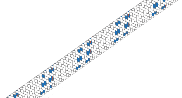 Gleistein MegaTwin Dyneema® weiß, Kennung blau, ganze Spule